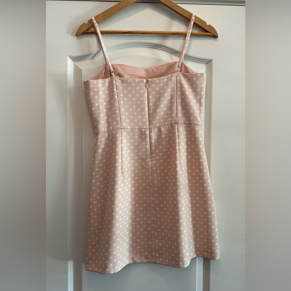 French Connection pale pink polka dot mini dress - Picture 8 of 13